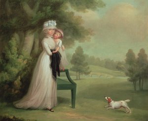 Frau und Kind im Park